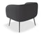 Amour Lounge Chair - Storm Grey - Matt Black Legs