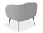 Amour Lounge Chair - Cloud Grey - Matt Black Legs