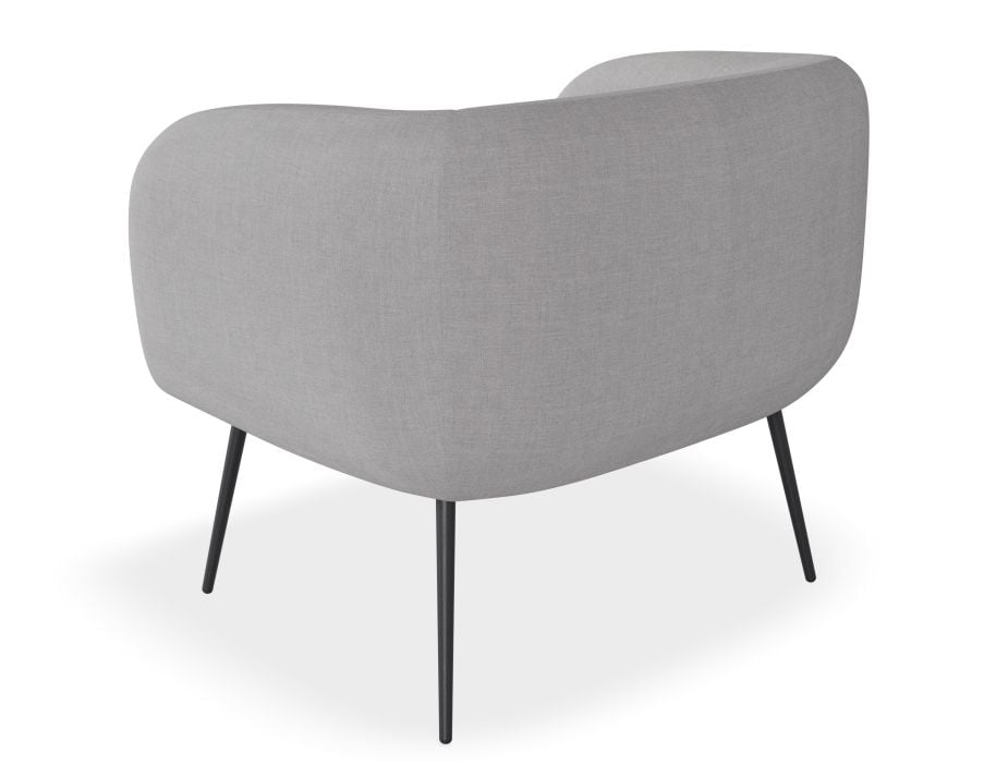 Amour Lounge Chair - Cloud Grey - Matt Black Legs