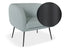 Amour Lounge Chair - Sky Blue - Matt Black Legs