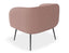 Amour Lounge Chair - Blush Pink - Matt Black Legs