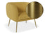 Amour Lounge Chair - Tuscan Yellow - Brushed Matt Gold Legs