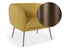 Amour Lounge Chair - Tuscan Yellow - Brushed Matt Bronze Legs