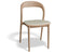 Mia Chair - Natural with Pad - Vintage Tan Vegan Leather Seat Pad