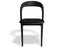 Mia Chair - Black Ash with Pad - Vintage Grey Vegan Leather Seat Pad