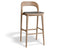 Mia Stool - Natural - Upholstered