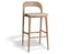 Mia Stool - Natural - Upholstered