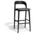 Mia Stool - Black - Upholstered