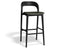 Mia Stool - Black - Upholstered