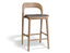 Mia Stool - Natural - Upholstered