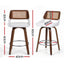 Wooden Bar Stools Set of 3 Swivel Kitchen Counter Stool Chair 60cm Seat Height