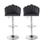 Artiss Bar Stool X2 Kitchen Dining Counter Gaslift Chair Adjustable Velvet Grey