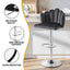 Artiss Bar Stool X2 Kitchen Dining Counter Gaslift Chair Adjustable Velvet Grey