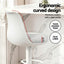 Artiss 2x Bar Stools Kitchen Swivel Gas Lift Counter Dining Chair Curved White