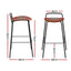 2x Artiss Bar Stools Kitchen Counter Stools Metal Brown