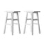 Artiss Set of 2 Wooden Backless Bar Stools - White