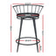 Artiss 2x Bar Stools Swivel Metal Chairs