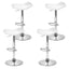 Artiss 4x Bar Stools Leather Gas Lift Chair White