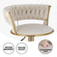 Artiss Bar Stools X3 Kitchen Counter Chair Gas Lift Velvet Woven Backrest Ivory