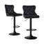 Artiss 2x Velvet Bar Stool Adjustable Height Nailhead Trim Kitchen Counter Stool
