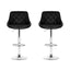 Artiss 2x Bar Stools Leather Padded Gas Lift Stool Black