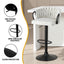Artiss 1x Bar Stool Single Kitchen Dining Chair Counter Stool Woven Velvet Ivory