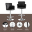 Artiss 1x Leather Bar Stools Swivel Adjustable Gas Lift PU Counter Chairs Black