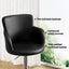 2x Leather Bar Stools Swivel Adjustable Gas Lift PU Counter Chairs Black