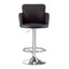 Artiss 1x Leather Bar Stools Swivel Adjustable Gas Lift PU Counter Chairs Brown