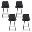 4x Bar Stools Kitchen Dining Chair Counter Stool Diamond PU Leather Black