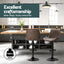 4x Bar Stools Gas Lift Vintage Leather Brown