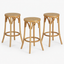 Artiss Bar Stools Set of 3 Kitchen Wooden Bar Stool Dining Chair 65cm