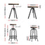Artiss Bar Table Stools Set Dining Desk Industrial Kitchen Chairs Cafe Pub