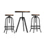 Artiss Bar Table Stools Set Dining Desk Industrial Kitchen Chairs Cafe Pub