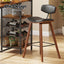 3Pcs Bar Table and Stools Set Dining Table Solid Wood Kitchen Chairs Cafe Pub
