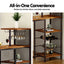 3Pcs Bar Table and Stools Set Dining Table Solid Wood Kitchen Chairs Cafe Pub