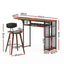 3PCS Bar Table and Stools Set Dining Table Solid Wood Kitchen Chairs Cafe Pub