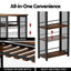3PCS Bar Table and Stools Set Dining Table Solid Wood Kitchen Chairs Cafe Pub