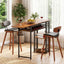 3PCS Bar Table and Stools Set Dining Table Solid Wood Kitchen Chairs Cafe Pub