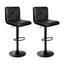 Artiss Set of 2 PU Leather Gas Lift Bar Stools - Black