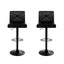Artiss Set of 2 PU Leather Gas Lift Bar Stools - Black