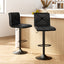 Artiss Set of 2 PU Leather Gas Lift Bar Stools - Black