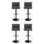 Artiss 4x Bar Stools Gas Lift Leather Padded Grey