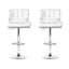 Artiss 2x Bar Stools Gas Lift Leather Padded White