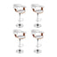 4x Artiss Bar Stools Gas Lift Leather with Armrest White