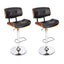 Artiss 2x Bar Stools Gas Lift Leather Black