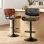 Artiss 2x Bar Stools Gas Lift Leather All Black