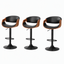 Artiss Bar Stools X3 Kitchen Counter Chair Gas Lift Swivel PU Ambrus Black