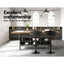 Artiss Bar Stools X3 Kitchen Counter Chair Gas Lift Swivel PU Ambrus Black