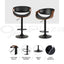 Artiss Bar Stools X3 Kitchen Counter Chair Gas Lift Swivel PU Ambrus Black